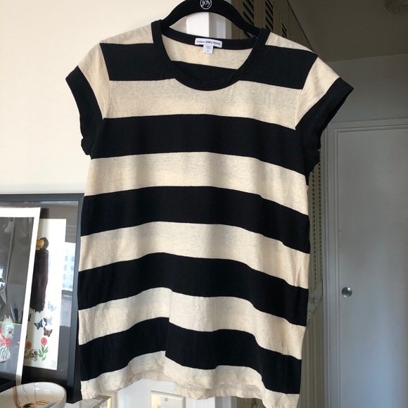 James Perse Bar Stripe Tee - Picture 2 of 5